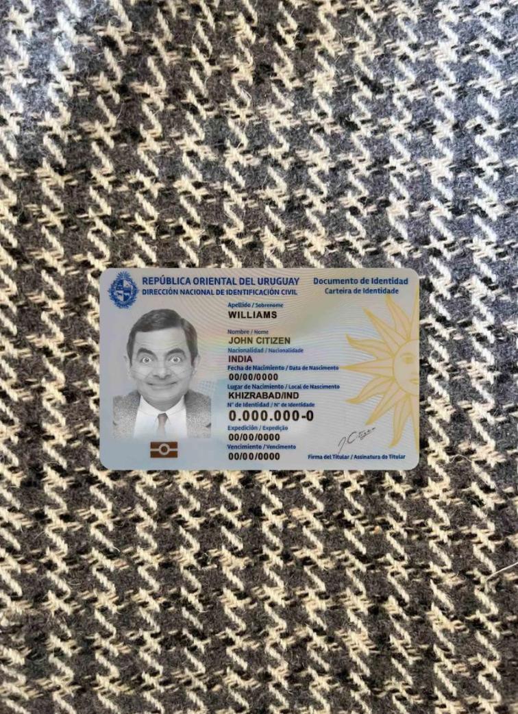 Realistic Uruguay ID photolook template